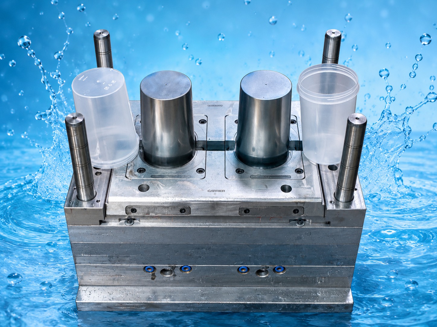 1500 ML container mould with threading, 2 cavities