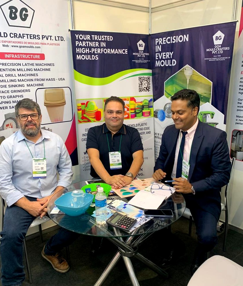 Goa Mould Crafters business meeting at plastics industry exhibition