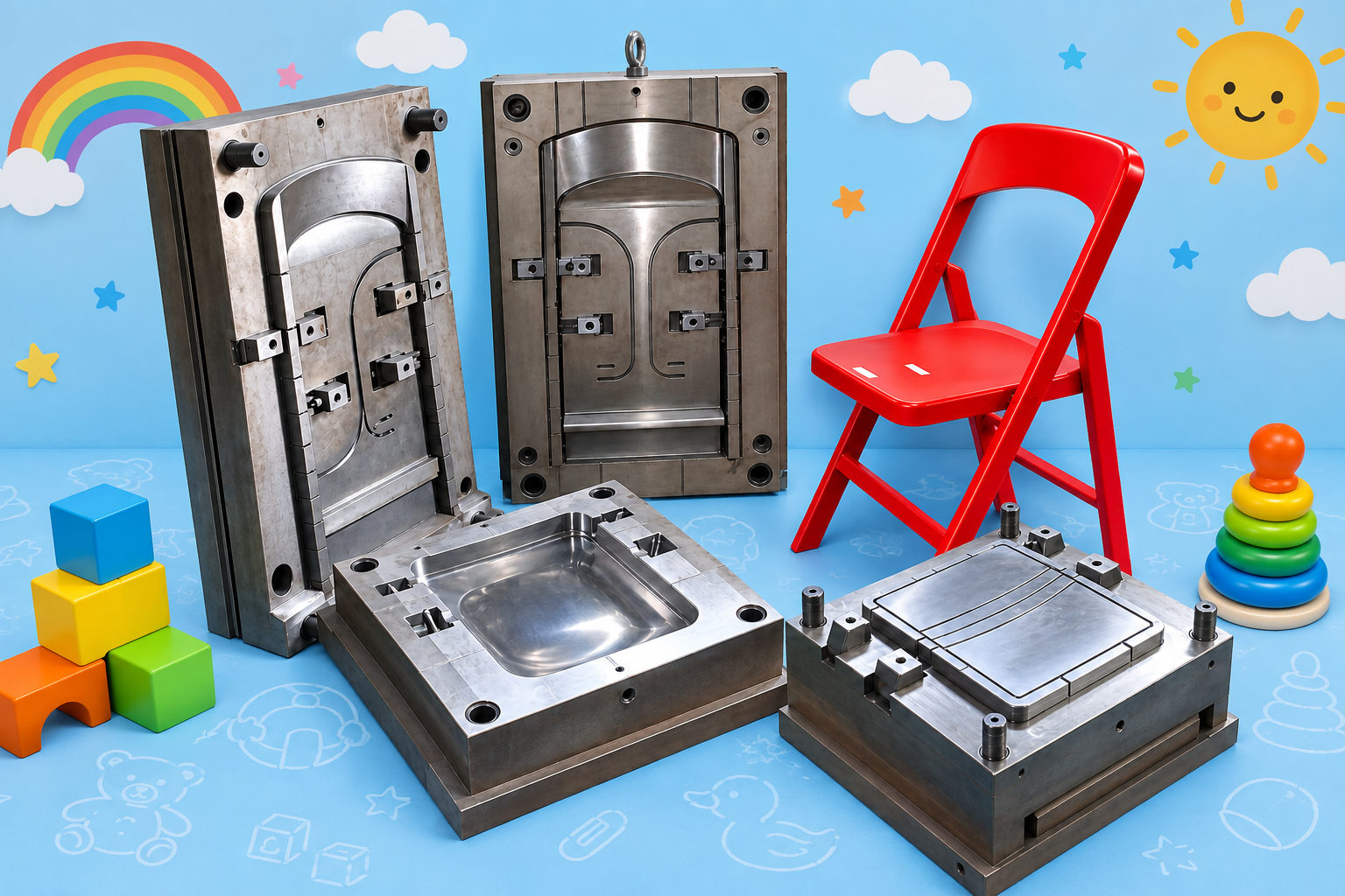 Folding baby and kids chair mould